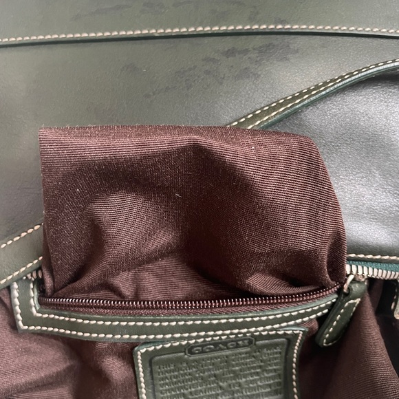 Vintage Coach Olive Green Hampton Demi Shoulder Bag 7785 🫒 - Picture 12 of 13